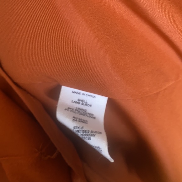 Theory Irenah Metises Lamb Suede Mini Skirt Orange Pale Marmalade 🍁 - Picture 3 of 4